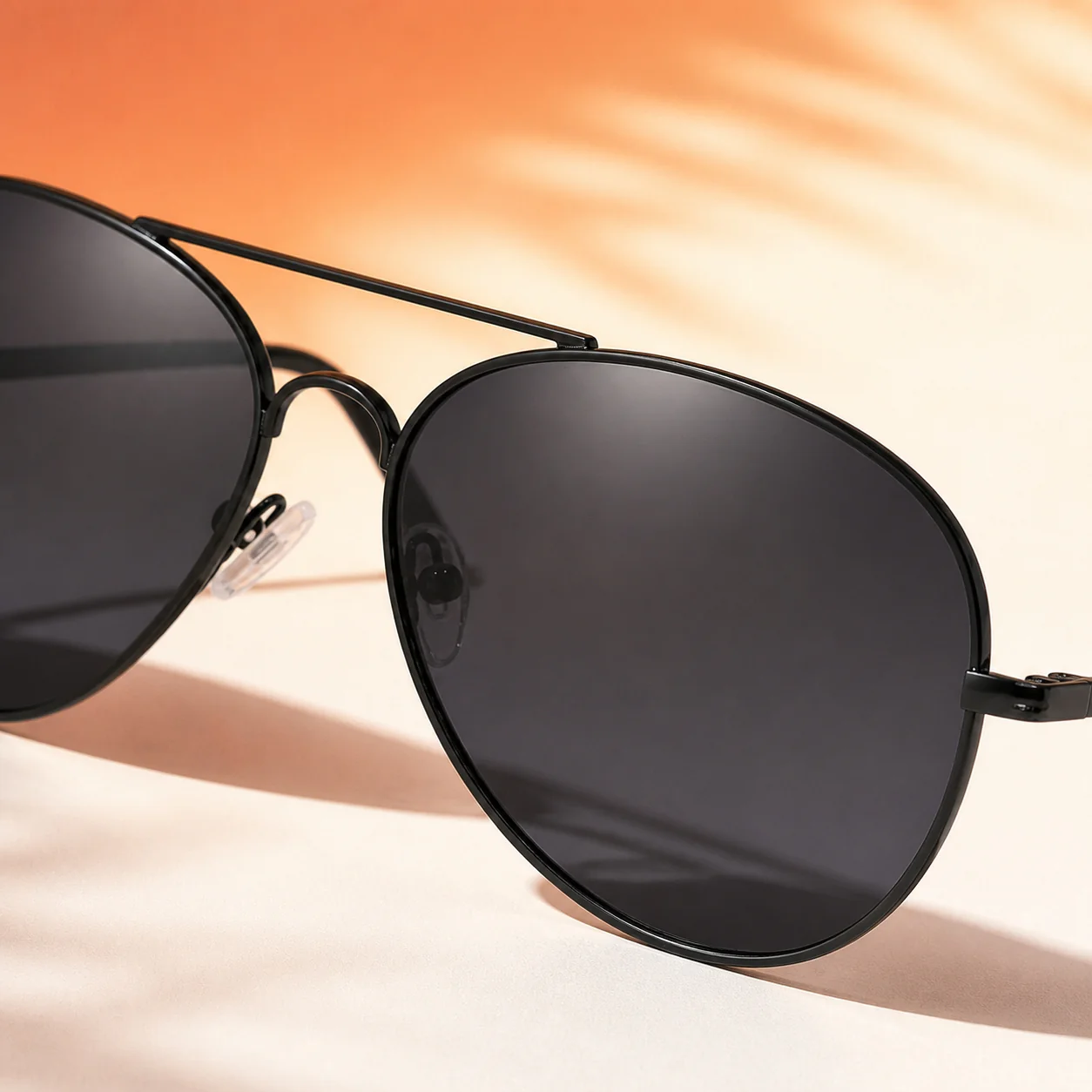 Midnight Pilot Sunglasses - Black first detail view
