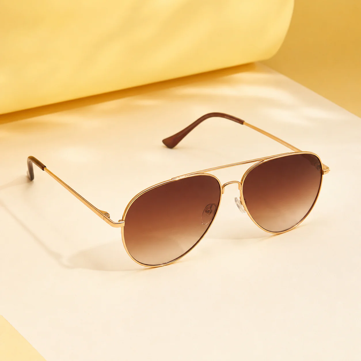 Canyon Pilot Sunglasses - Gold Brown