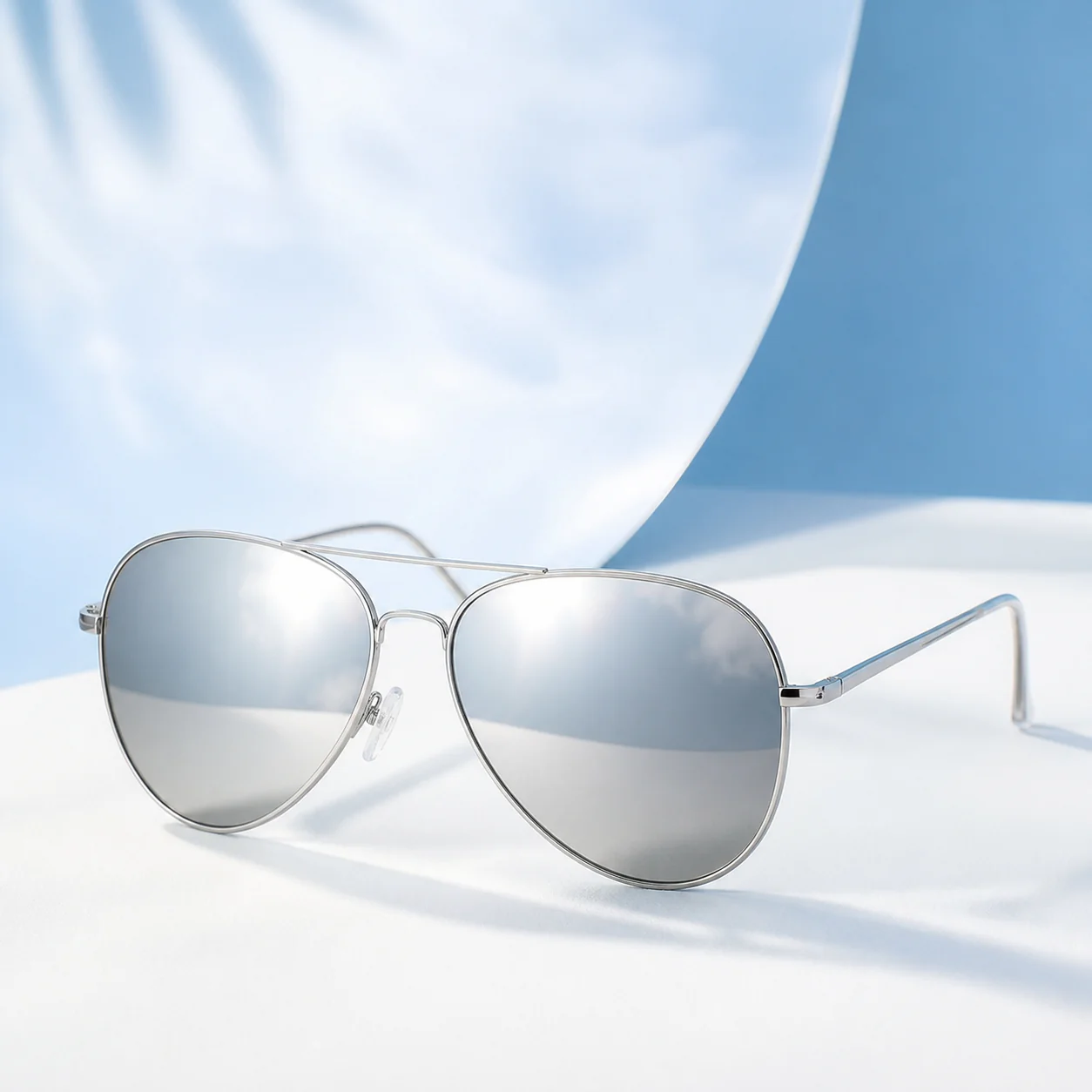 Chrome Pilot Sunglasses - Silver