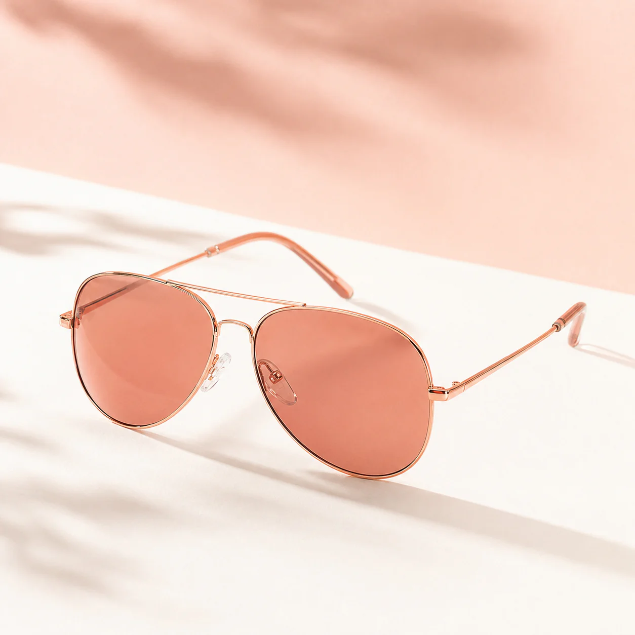 Sunset Pilot Sunglasses - Rose Gold