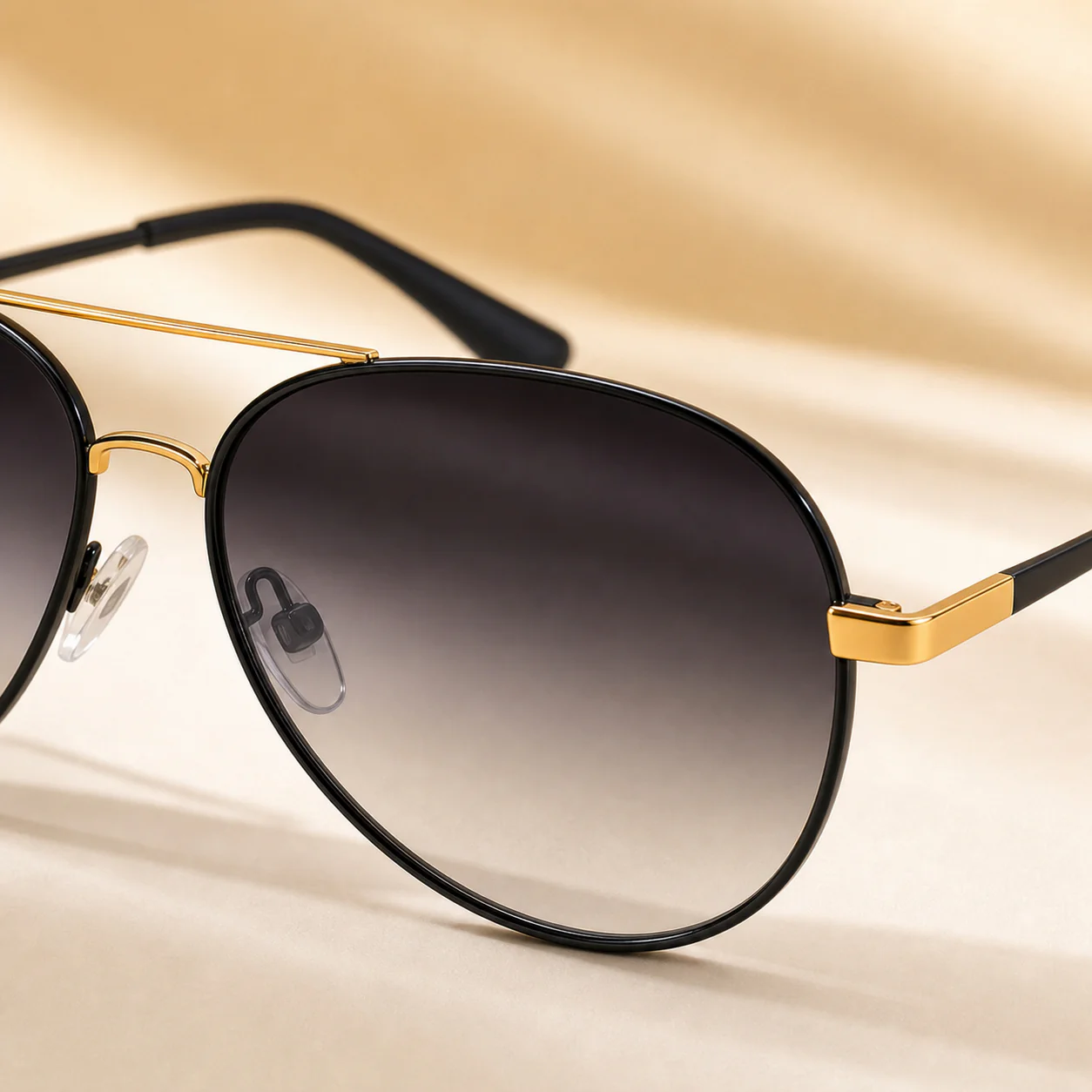Pier Pilot Sunglasses - Black Gold first detail view