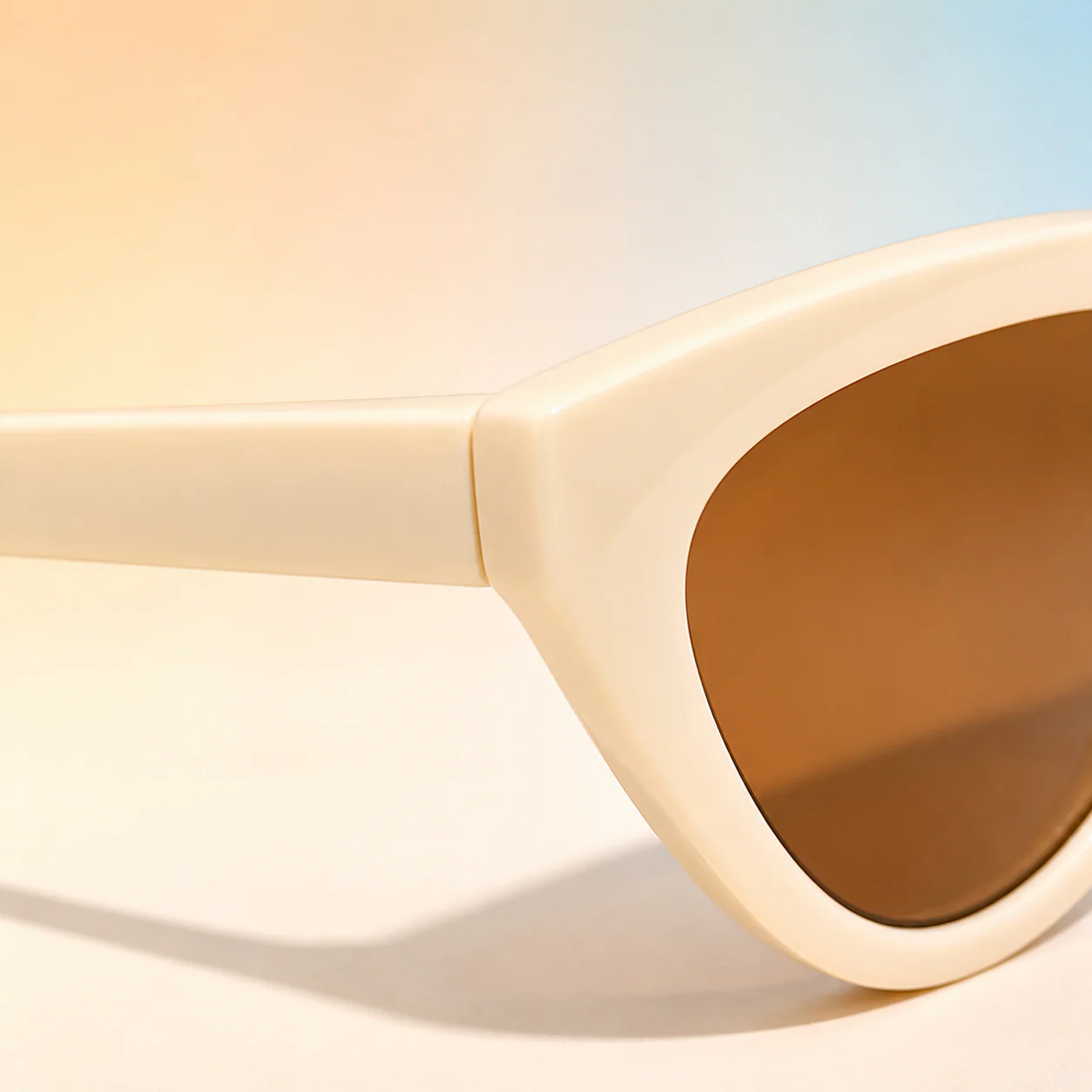 Riviera Cat Eye Sunglasses - Cream second detail view