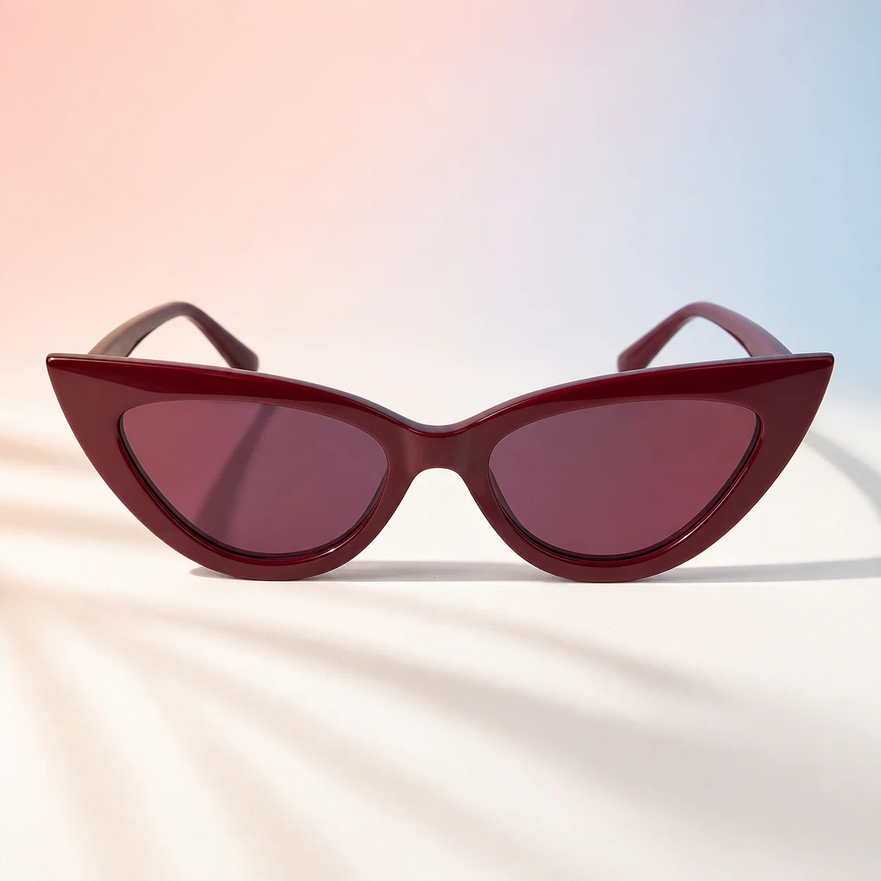 Velvet Cat Eye Sunglasses - Wine