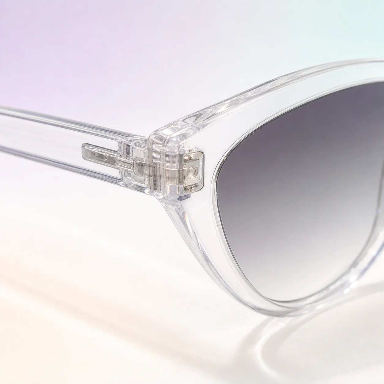 Halo Cat Eye Sunglasses - Crystal second detail view