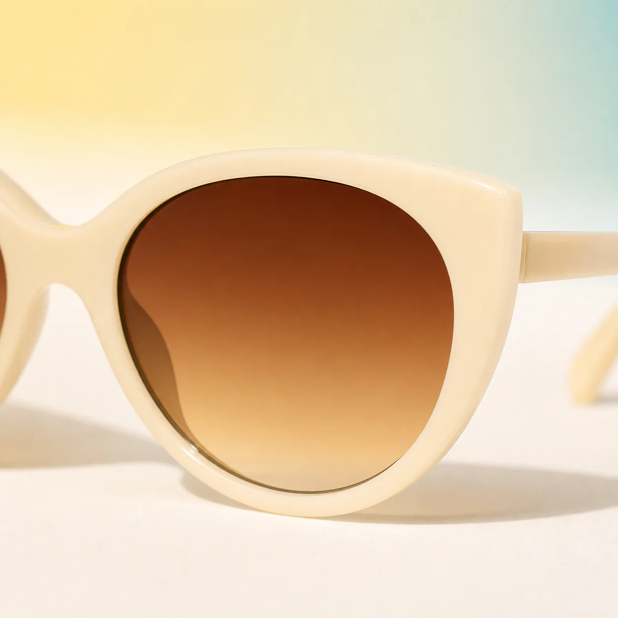 Poolside Cat Eye Sunglasses - Ivory first detail view