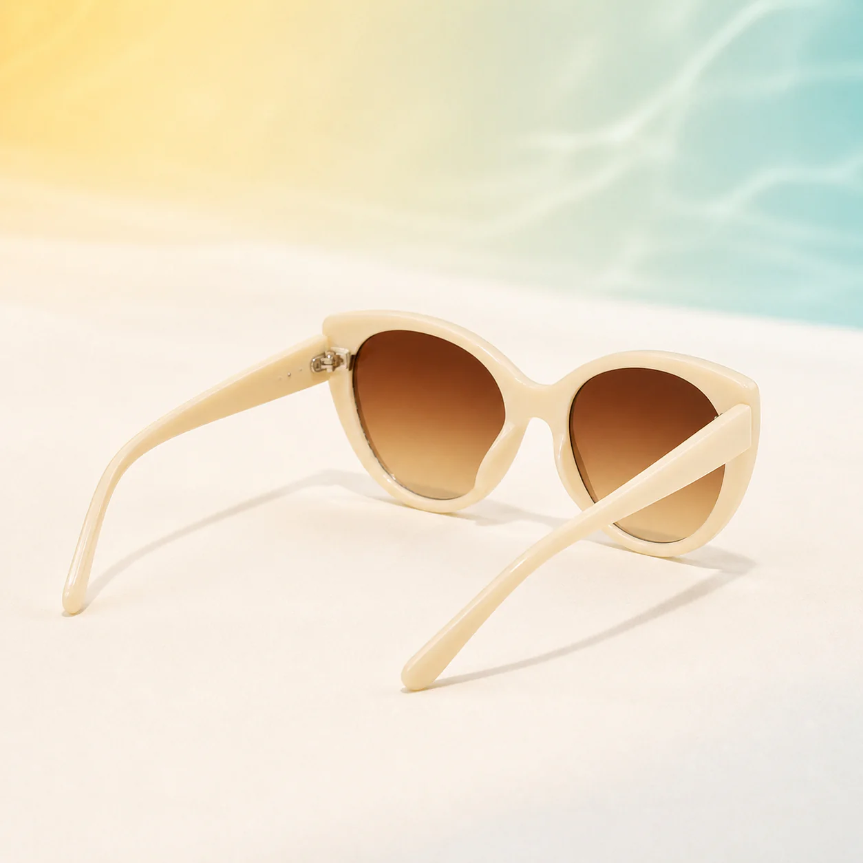 Poolside Cat Eye Sunglasses - Ivory third detail view