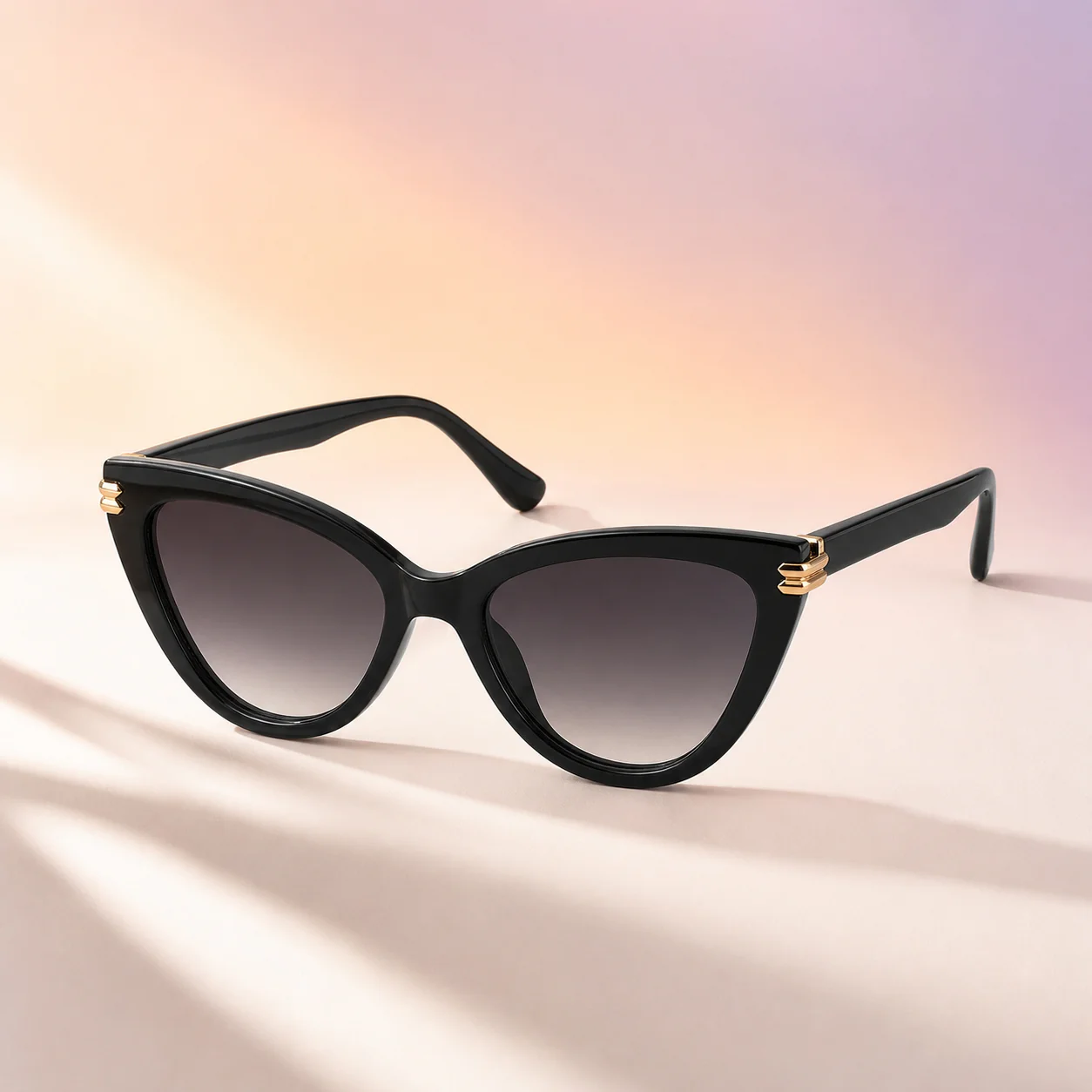 Avenue Cat Eye Sunglasses - Black Gold