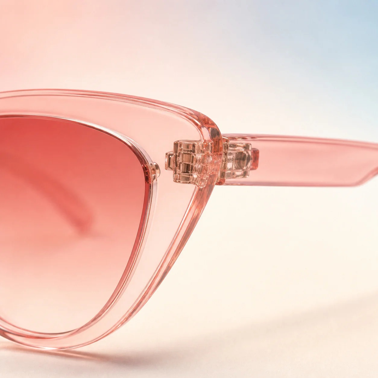 Rosette Cat Eye Sunglasses - Blush second detail view
