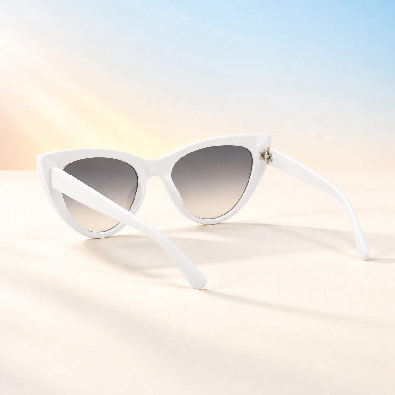 Cloudline Cat Eye Sunglasses - White third detail view