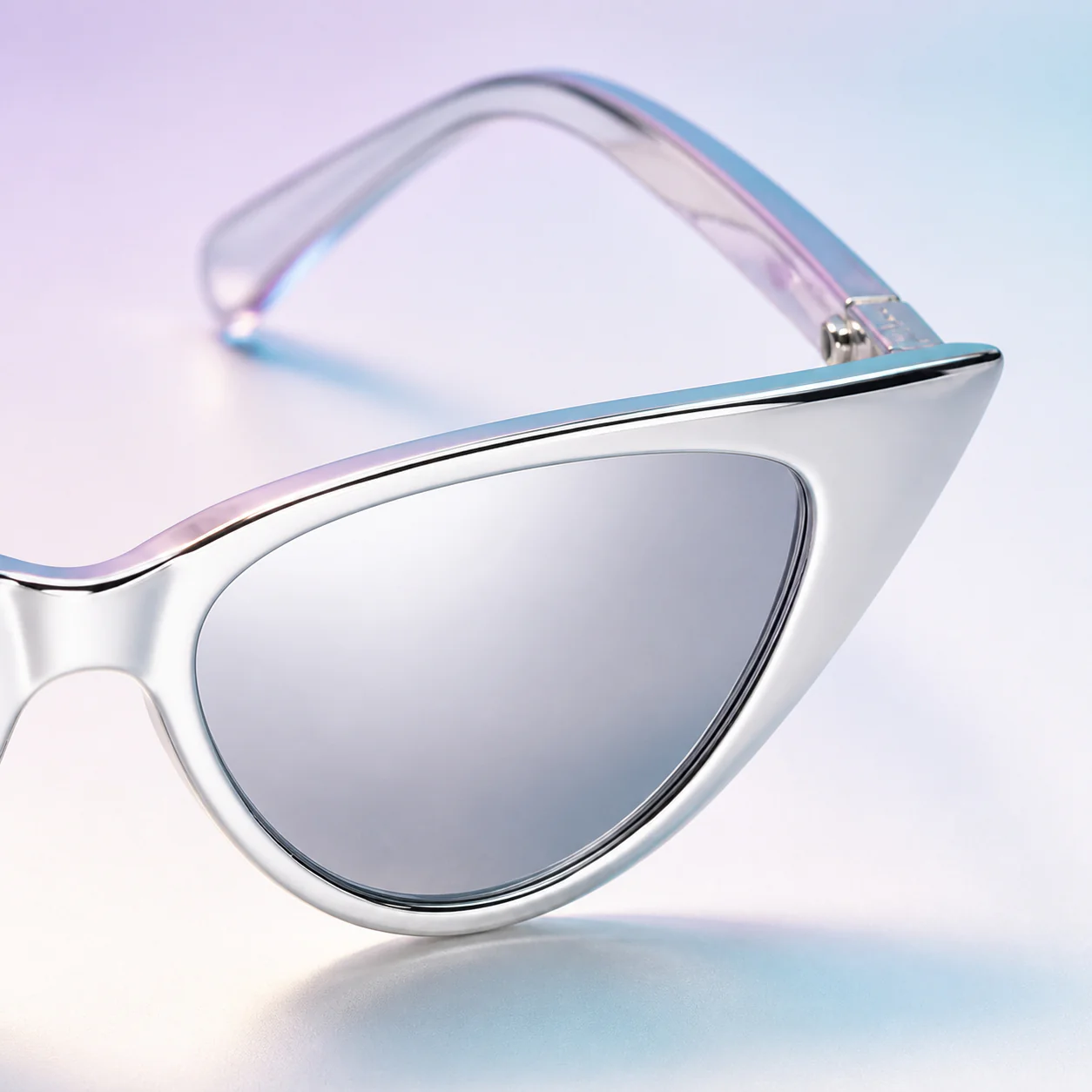 Flash Cat Eye Sunglasses - Silver first detail view