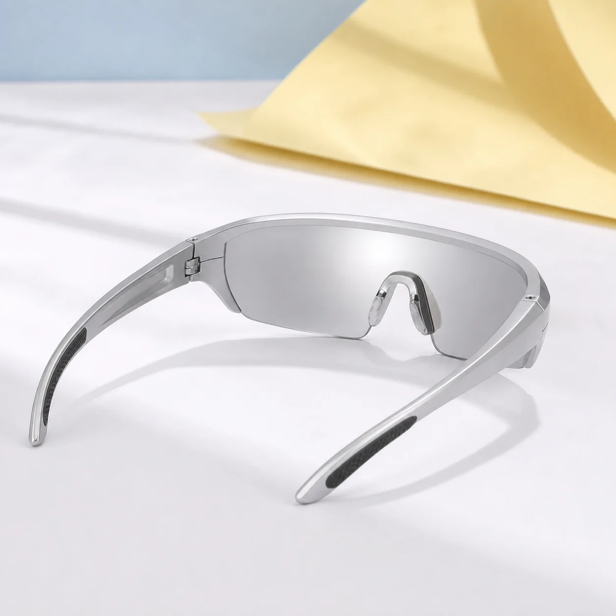 Chrome Shield Sunglasses - Silver third detail view