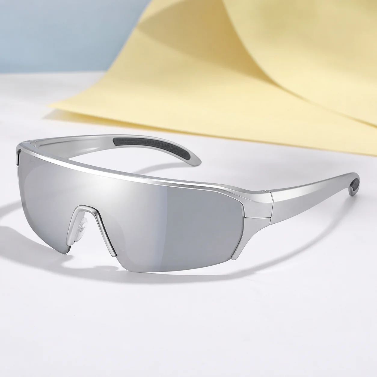 Chrome Shield Sunglasses - Silver