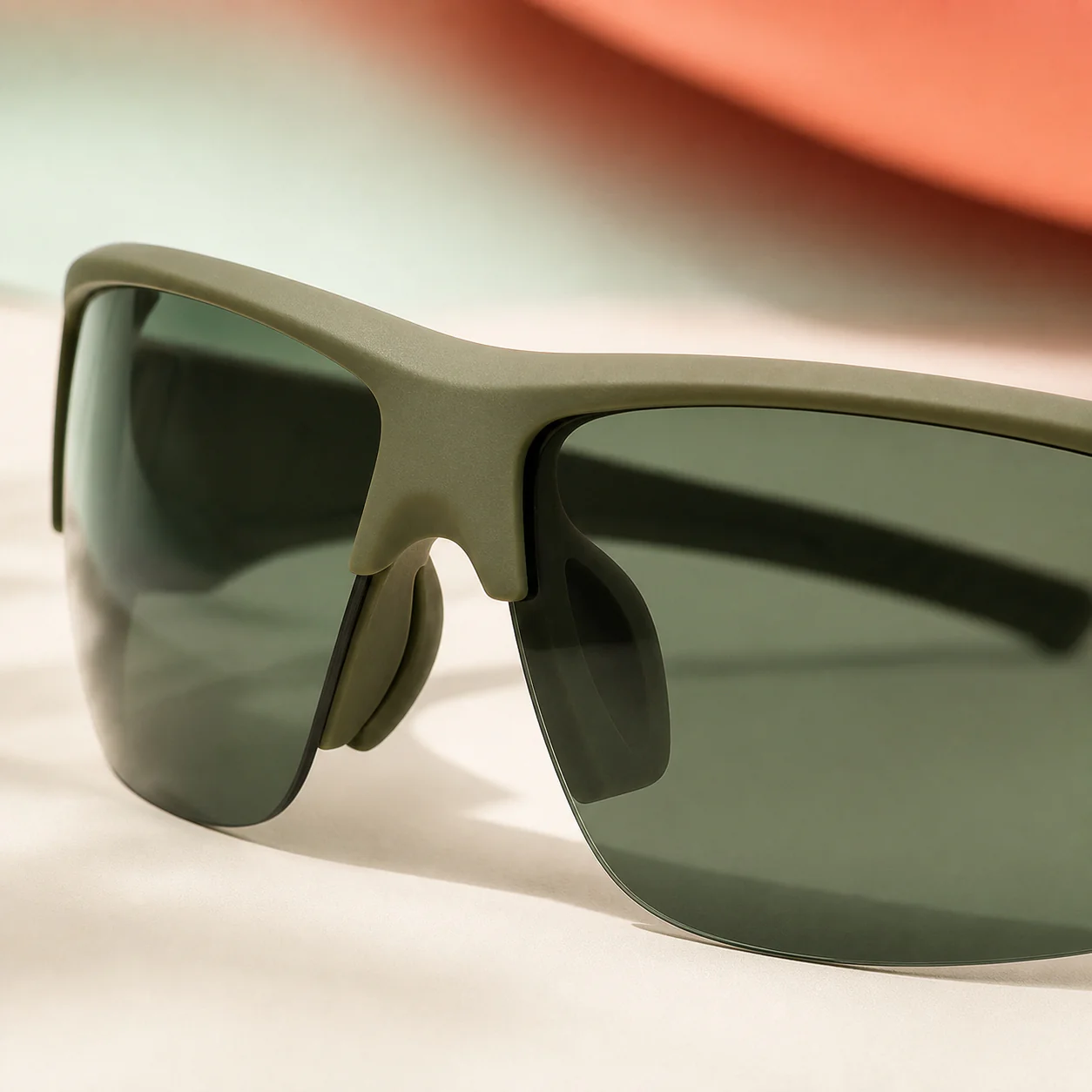 Summit Wrap Sunglasses - Olive first detail view