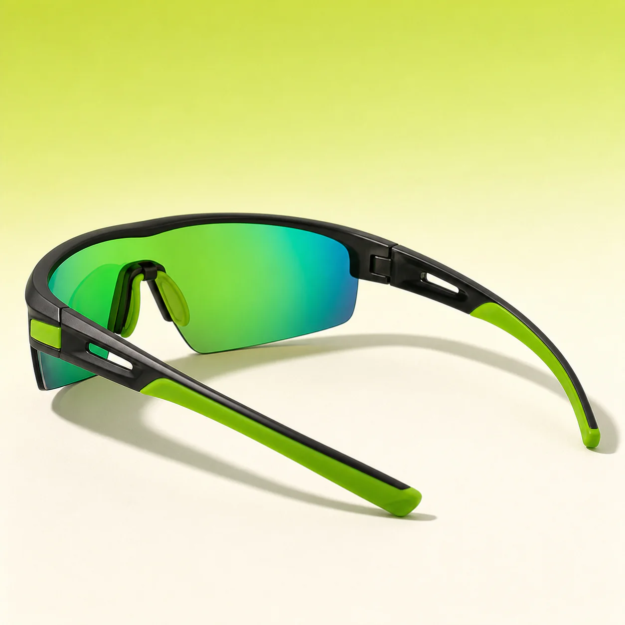 Track Shield Sunglasses - Black Green third detail view
