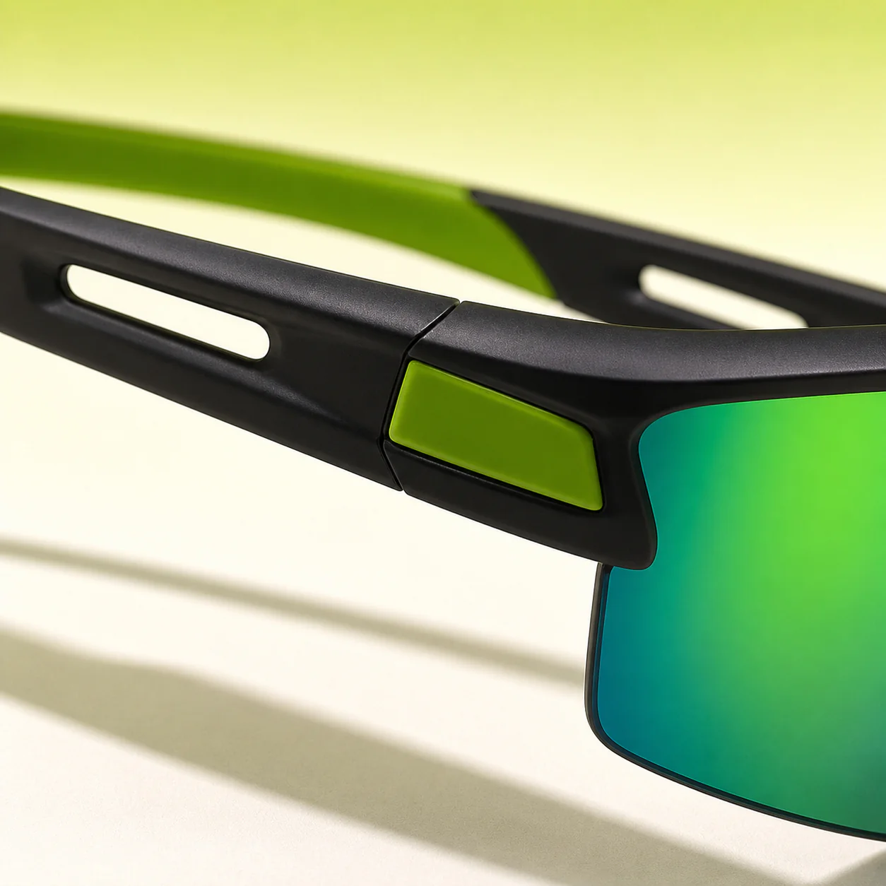 Track Shield Sunglasses - Black Green second detail view