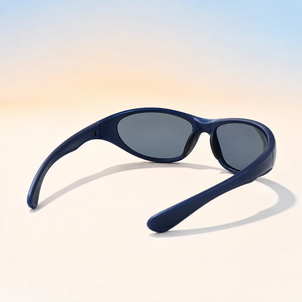 Peak Wrap Sunglasses - Navy third detail view