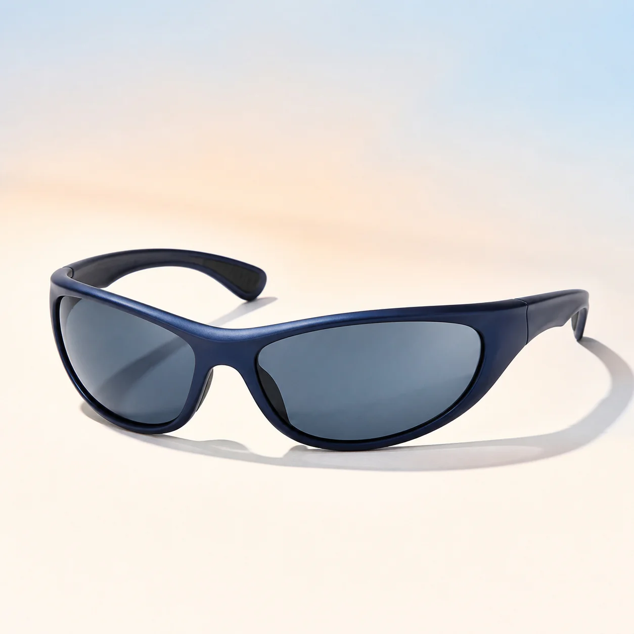 Peak Wrap Sunglasses - Navy