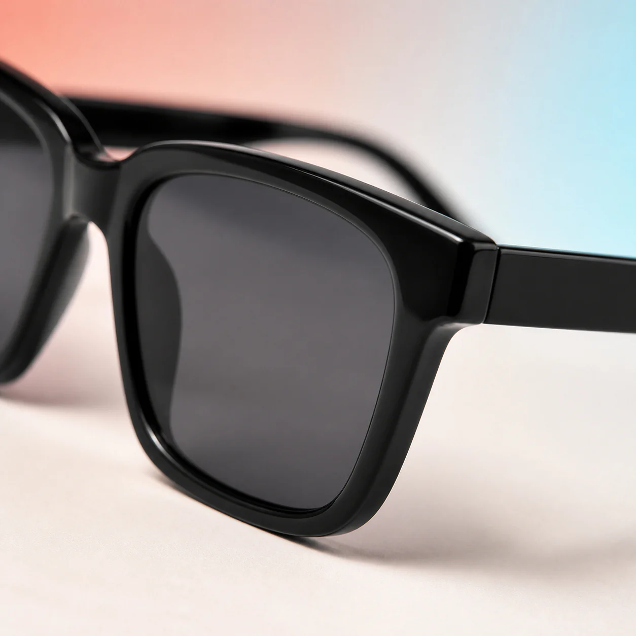 Atlas Square Sunglasses - Black first detail view
