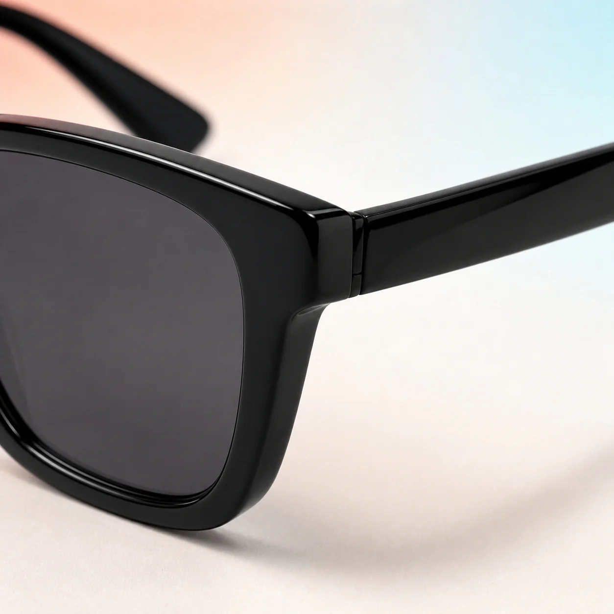 Atlas Square Sunglasses - Black second detail view