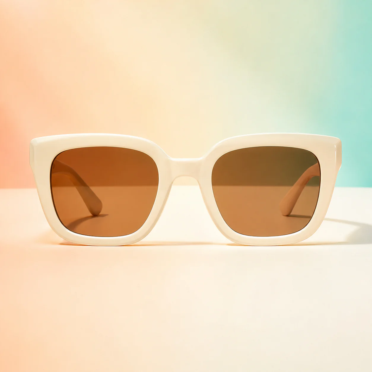 Boardwalk Square Sunglasses - Cream