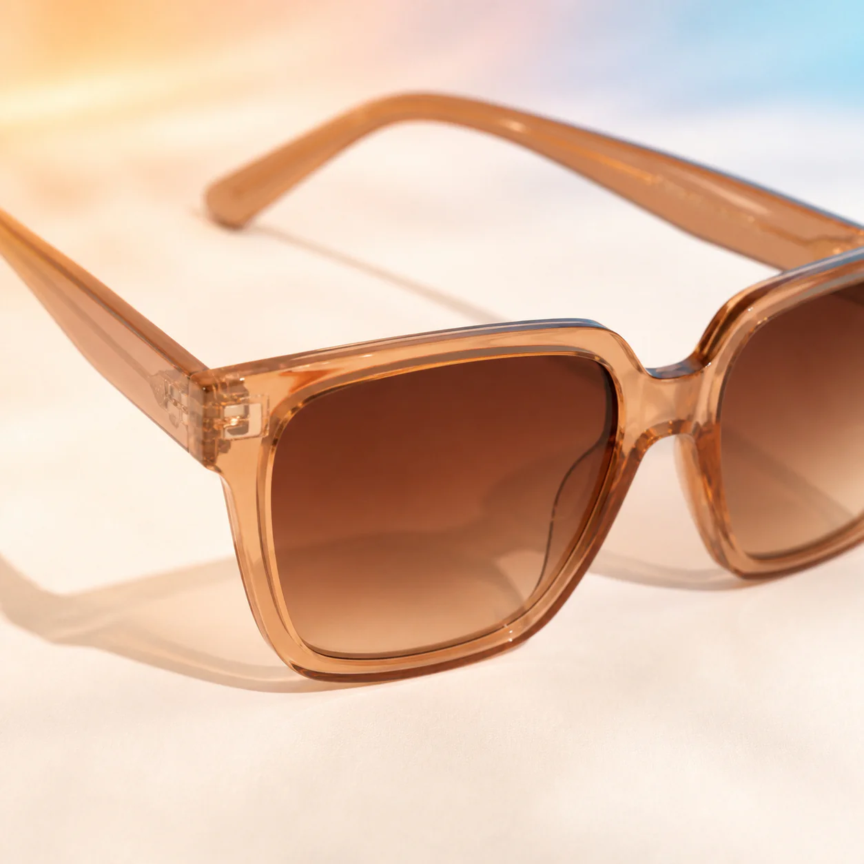 Jetset Square Sunglasses - Crystal Brown first detail view