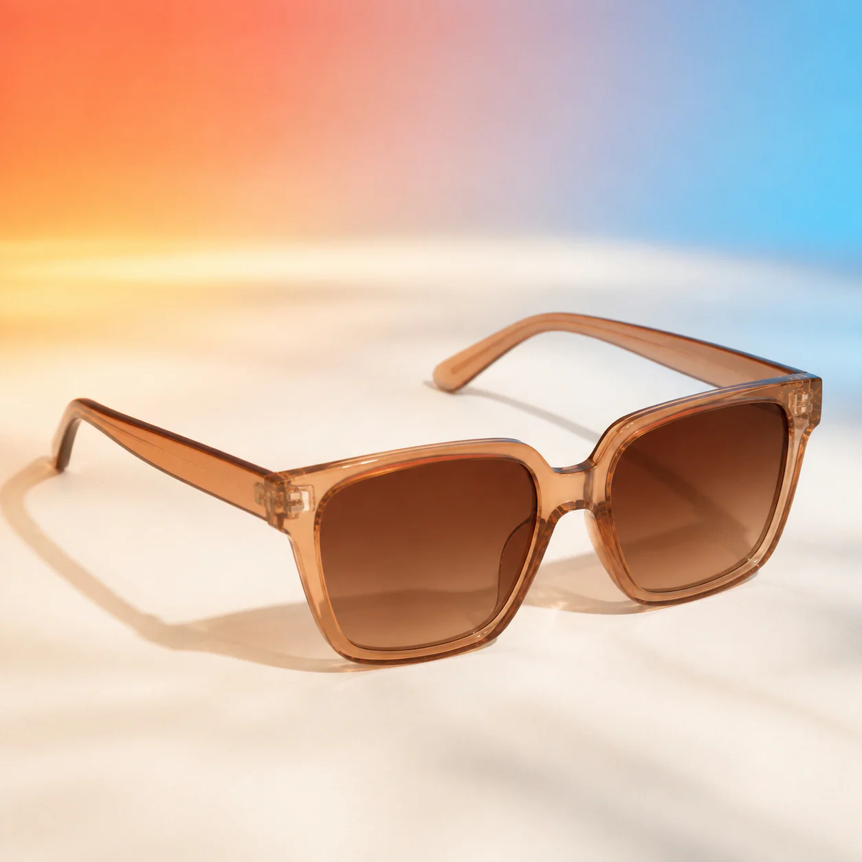 Jetset Square Sunglasses - Crystal Brown third detail view