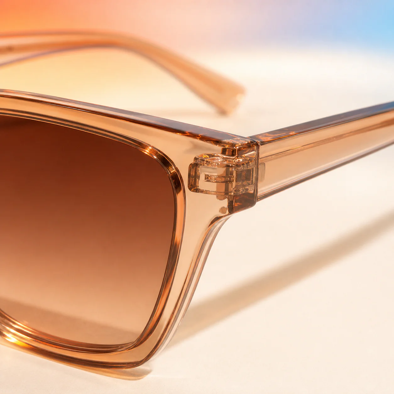 Jetset Square Sunglasses - Crystal Brown second detail view