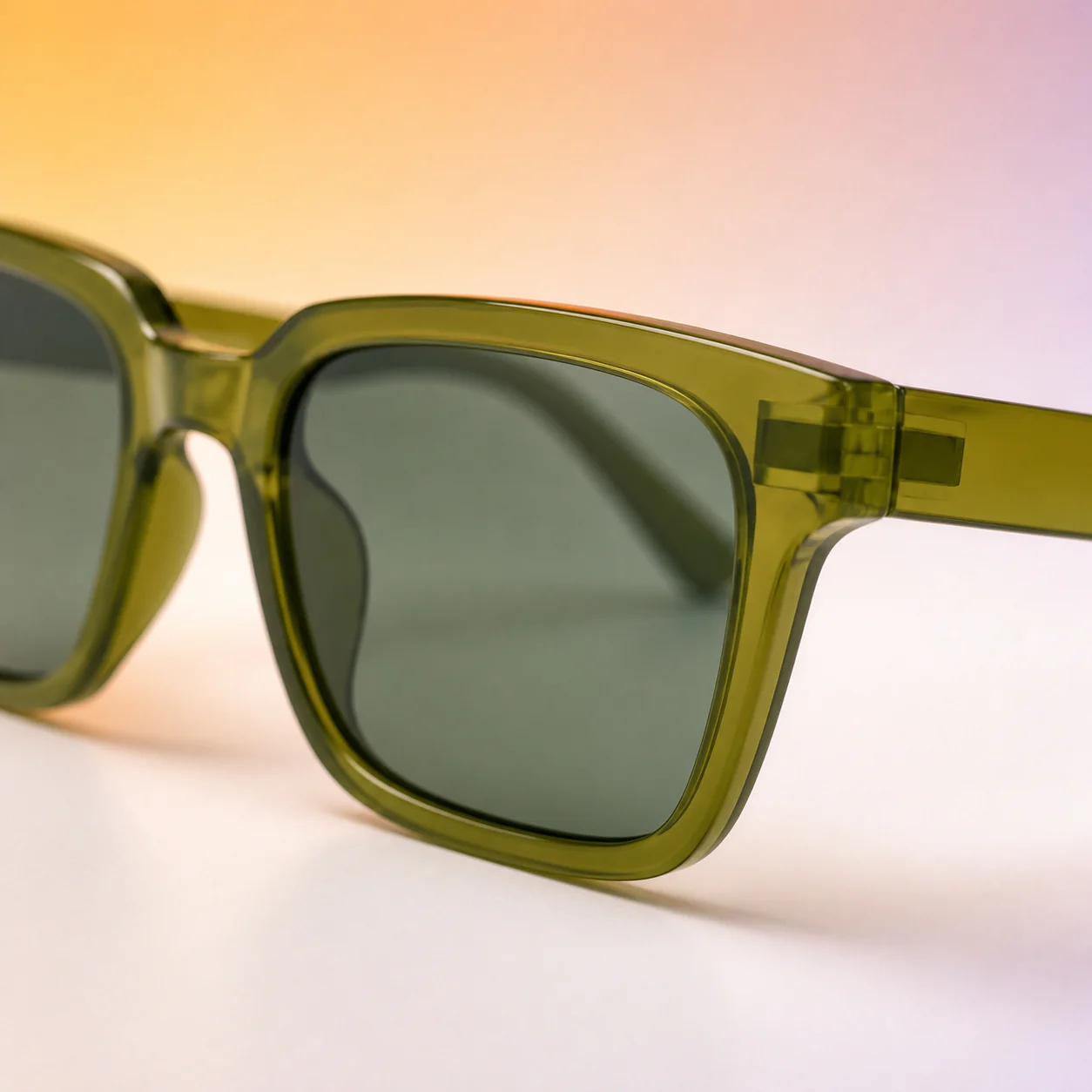 Avenue Square Sunglasses - Olive first detail view