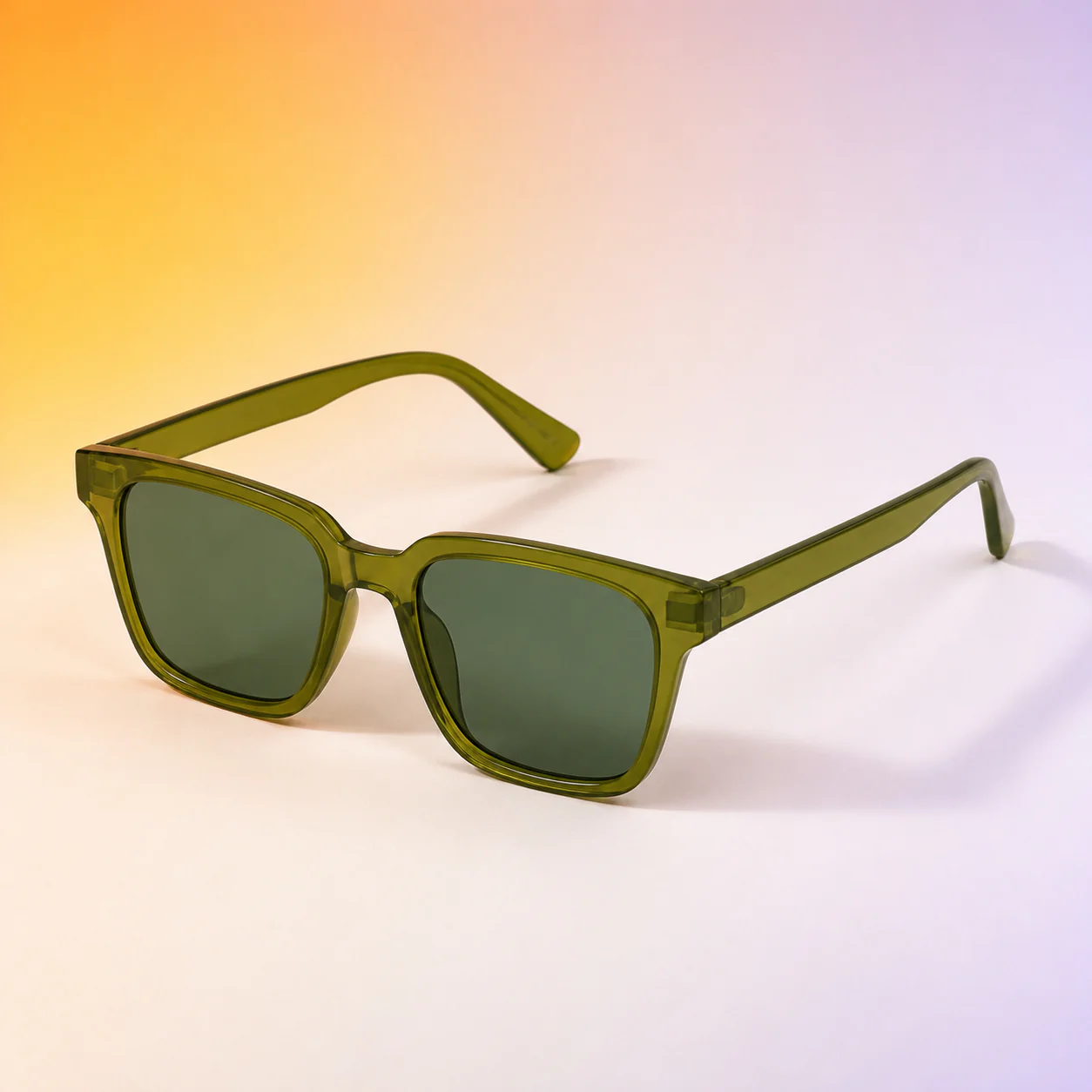 Avenue Square Sunglasses - Olive third detail view