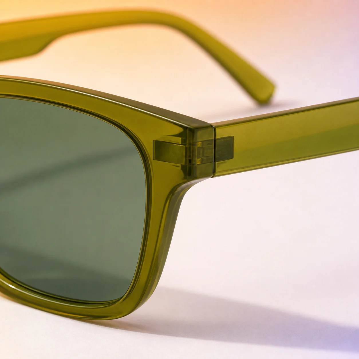 Avenue Square Sunglasses - Olive second detail view