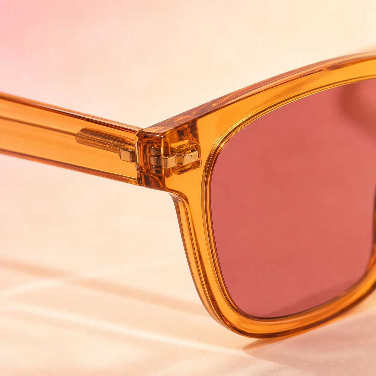 Sunset Square Sunglasses - Amber second detail view