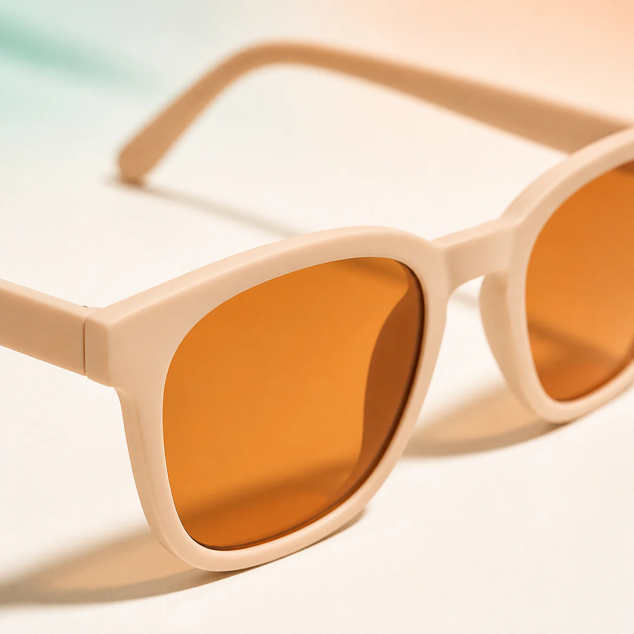 Studio Square Sunglasses - Matte Sand first detail view
