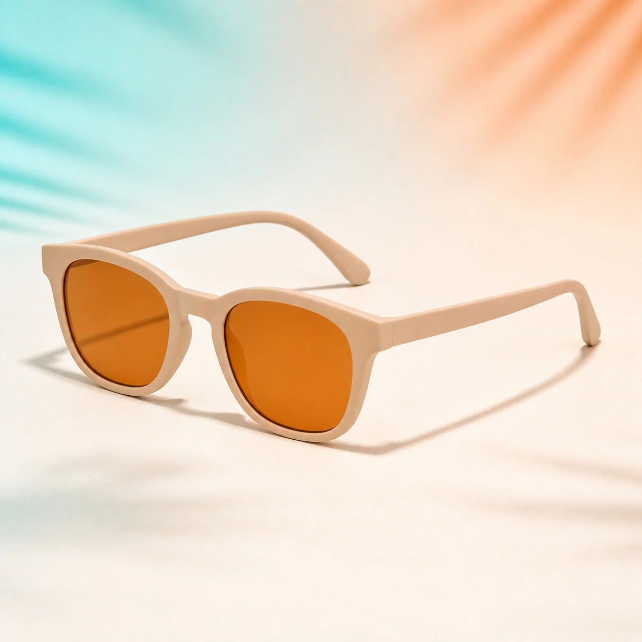 Studio Square Sunglasses - Matte Sand third detail view