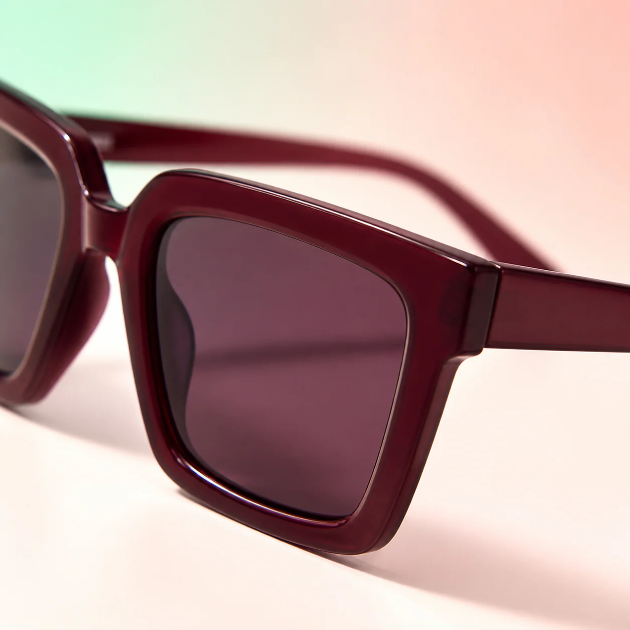 Nightcap Square Sunglasses - Wine first detail view