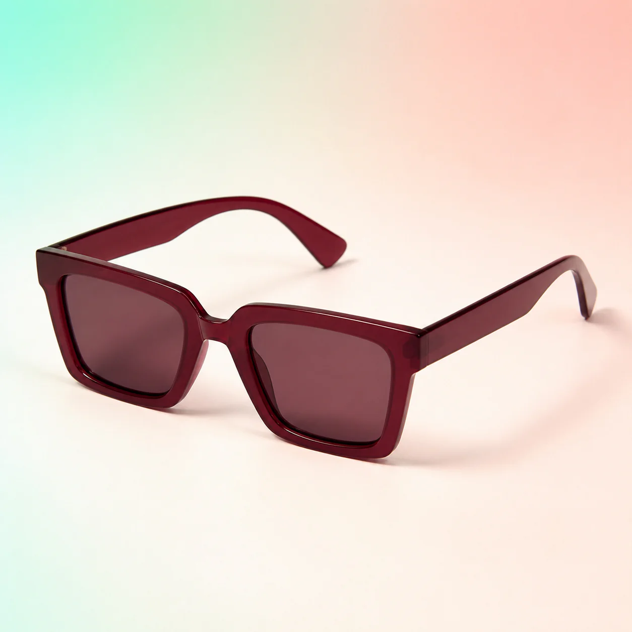 Nightcap Square Sunglasses - Wine third detail view