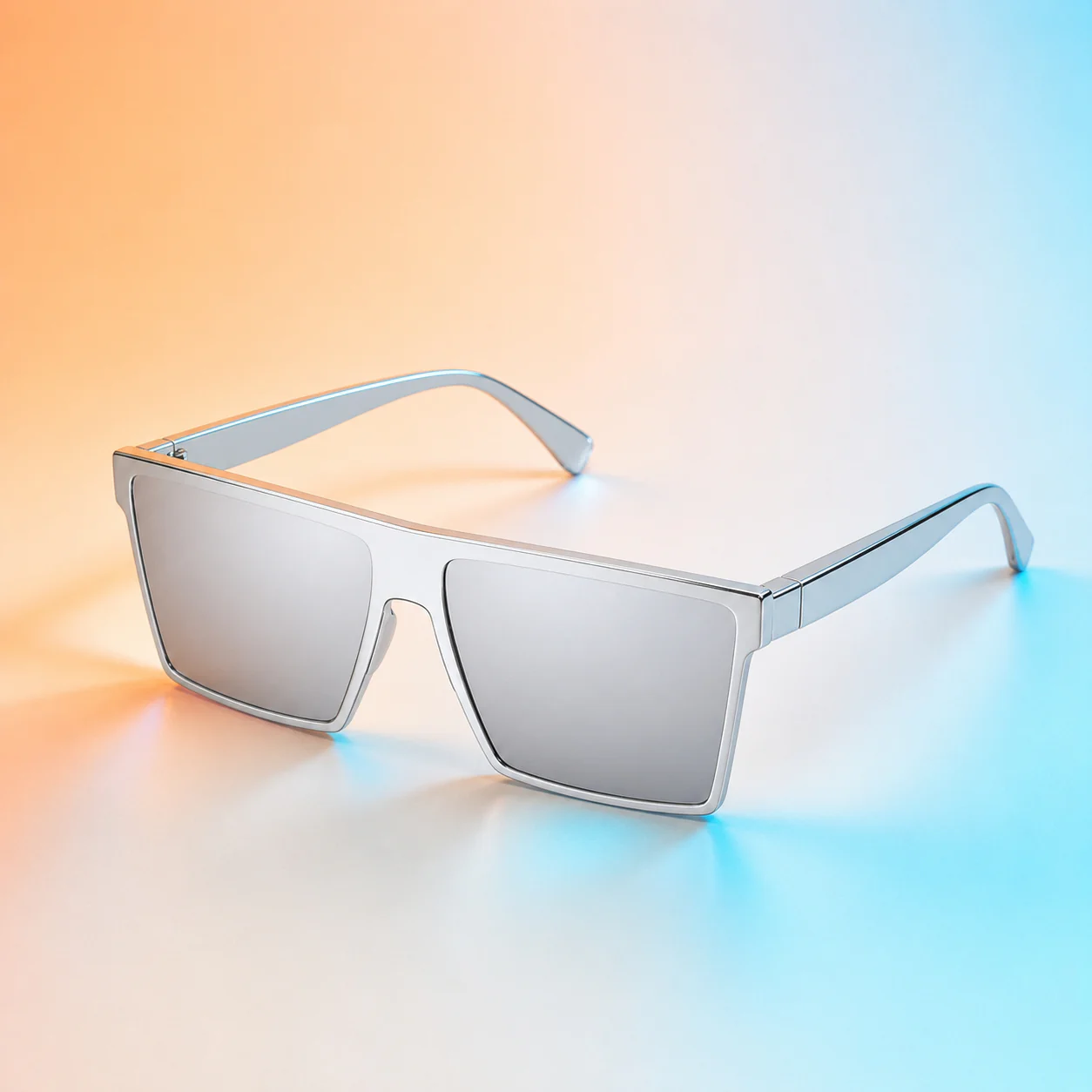 Flash Square Sunglasses - Silver third detail view