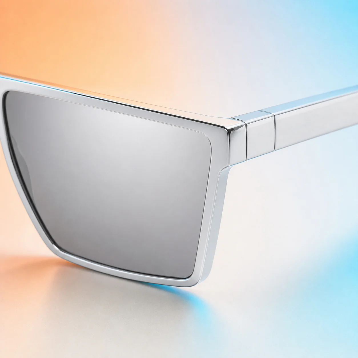 Flash Square Sunglasses - Silver second detail view