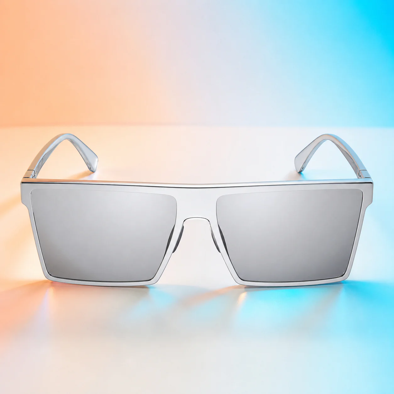 Flash Square Sunglasses - Silver