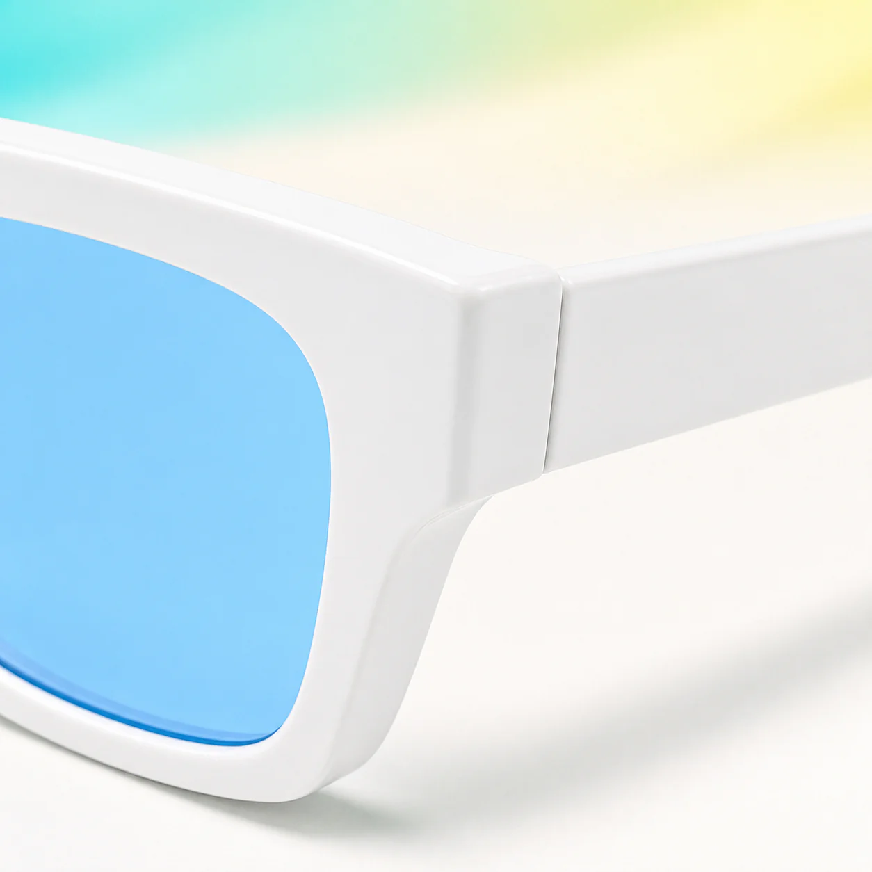 Poolside Square Sunglasses - White second detail view