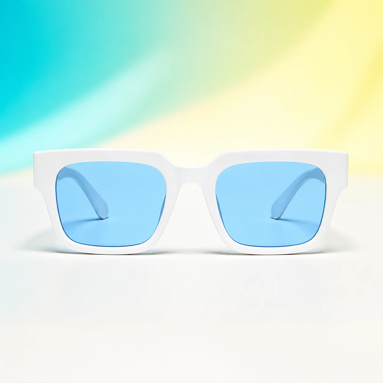 Poolside Square Sunglasses - White