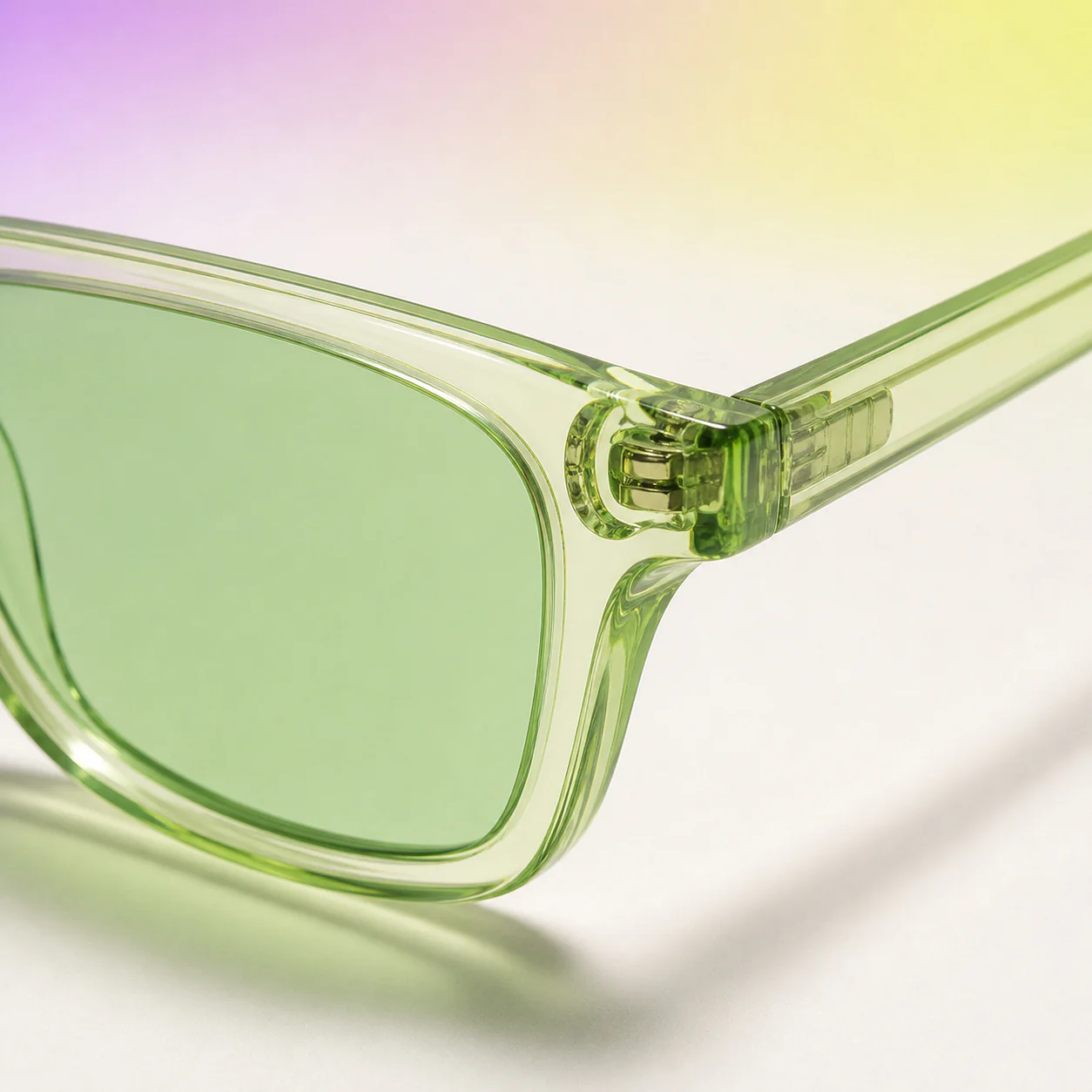 Studio Square Sunglasses - Clear Green second detail view