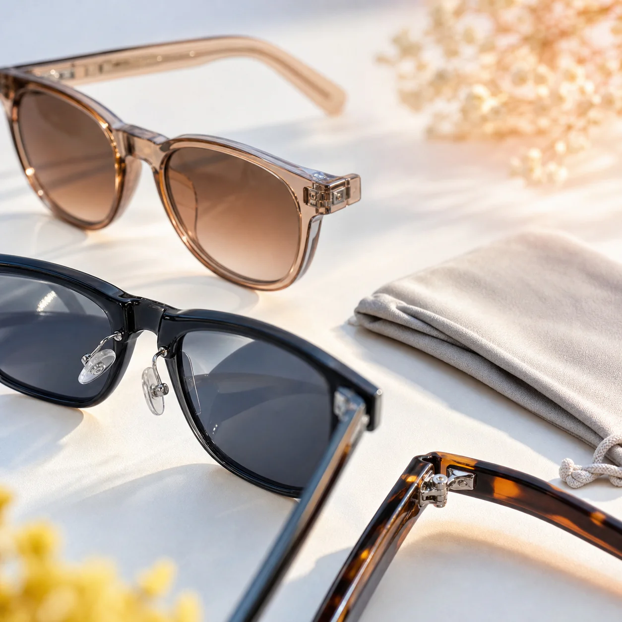 Dark Glasses Outlet frame and lens details
